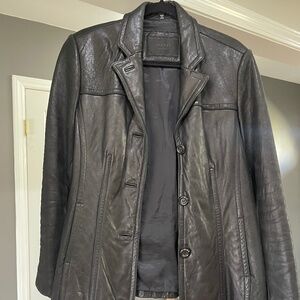 Avanti Black Leather Jacket- Size Medium